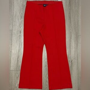 3/$18 NWT GAP Scarlet Red Flare Pants Sz. L Elastic Waistband